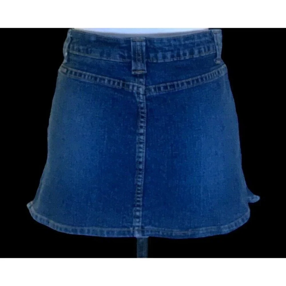 US Polo Assn Womens Mini Denim Jean Skirt Juniors Size 3/4 Blue Pockets